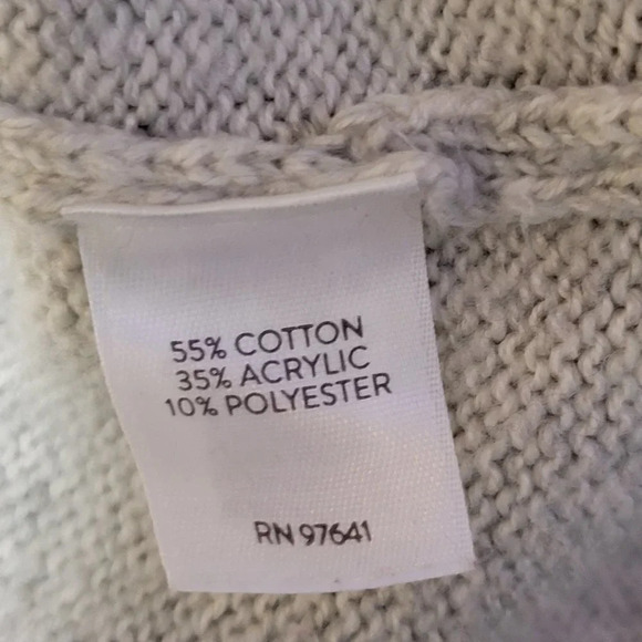 J.Jill Womens S Long Sleeve Knit Tunic Sweater Mature Modest Light Gray Speckled - Picture 7 of 7